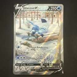 Pokemon TCG Glaceon V 175/203 SWSH07 Evolving Skies Ultra Rare Holo Full Art - Image 1