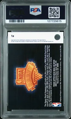 1992 Upper Deck - Shaquille O'Neal #1A Unredeemed Trade Card PSA 6 - Image 2