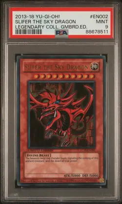 2013-2018 YU-GI-OH! LEGEND COLL GAMEBOARD ED #EN002 SLIFER THE SKY DRAGON PSA 9 - Image 1