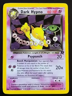 Dark Hypno 9/82 Pokemon TCG Team Rocket Set Card Holo Rare - Image 3