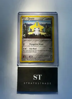 Pokemon Jirachi XY195 XY Black Star Promo Cosmos Galaxy Holo Swirl English DMG - Image 3