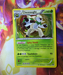 *MEWTAIL SWIRL* Chesnaught Cosmos Holo Rare 14/146 XY - Image 1