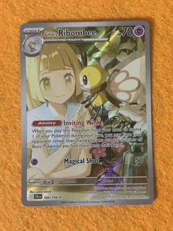 Pokemon Lillie’s Ribombee 164/159 Illustration Rare IR Journey Together NM - Image 1