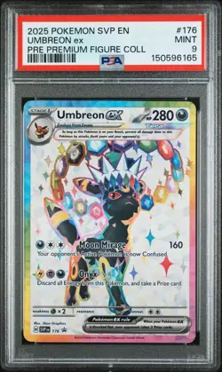2025 POKEMON SVP EN-SV BLACK STAR PROMO #176 UMBREON EX PSA 9 - Image 1