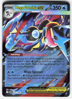 Mega Greninja ex 022/086 Chaos Rising Near Mint Double Rare Holo - Image 1