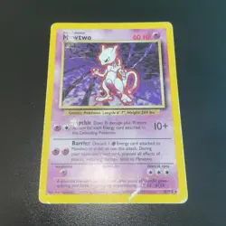 Pokemon TCG Mewtwo 10/102 Base Set Holo Rare WOTC 1999-2000 English 60HP - Image 1