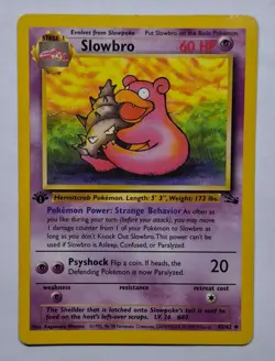 Pokemon Fossil 1st Edition 4 card Lot 1999 WOTC LP Slowbro Golbat Ekans Recycle - Image 3
