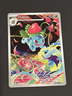 Pokemon Ivysaur Full Art Holo Illustration Rare Mega Evolution Card 134/132 - Image 1