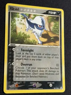 Pokemon TCG EX Holon Phantoms Absol 18/110 Rare Non Holo - Image 2