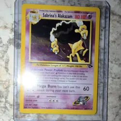 Wizards of the Coast Pokemon Gym Challenge Sabrina's Alakazam 16/132 Holo 1999 - Image 1