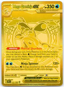 2026 Pokemon Mega Greninja ex #122/086 Holo A1 02 01 - Image 1