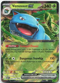 Venusaur ex 003/165 Double Rare 151 Pokemon Holo Near Mint - Image 1