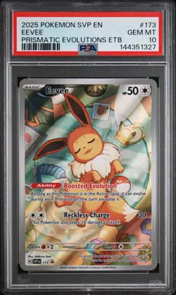2025 POKEMON SVP EN-SV BLACK STAR PROMO #173 EEVEE PSA 10 - Image 1