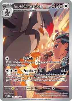 NM-Mint Larry's Staraptor - 249/217 - Illustration Rare Pokemon Ascended Heroes - Image 1