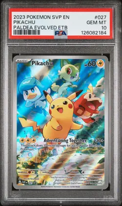 PSA 10 Pikachu 027 Sv Black Star Promo Paldea Evolved Elite Trainer Box Pokemon - Image 1