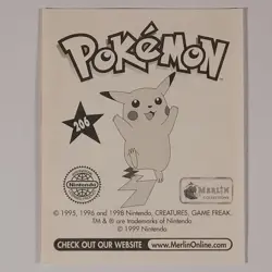 Meowth 52 - Merlin Topps - Vintage Pokemon Sticker - NM - Image 2