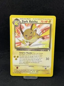 Pokemon TCG Dark Raichu 7/110 Rare Non-Holo Card, Legendary Collection LP - Image 1