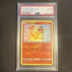 PSA 10 GEM Pokemon Charmander Hidden Fates Shiny Rare SV6/SV94 - Image 1