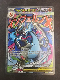 Pokemon TCG Mega Charizard X EX 023 Me: Mega Evolution Promo Full Art Holo EN - Image 1