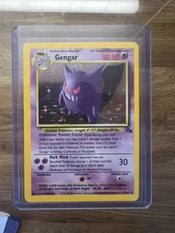 Pokemon Gengar - 5/62 Fossil Holo Rare - good condition - Image 1