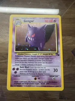 Pokemon Gengar - 5/62 Fossil Holo Rare - good condition - Image 5