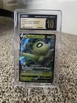 2021 Pokemon Celebi V Jet Black Spirit 003/070 Cgc Pristine 10 - Image 1