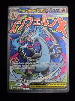 Pokemon TCG Mega Charizard X Ex 023 Mega Evolution UPC Black Star Promo - Image 1