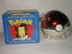 1999 Pokemon Charizard 23K Gold Plated Card & Pokeball SEALED From Burger King - Image 1