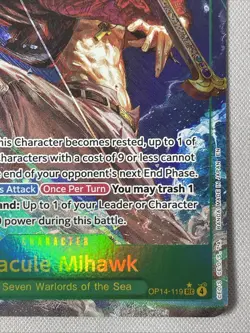 One Piece TCG - OP14-119 Dracule Mihawk FOIL SEC Alt Art - Image 4