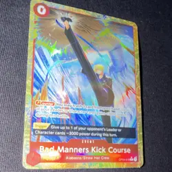 ONE PIECE Bad Manners Kick Course OP04-016 Sanji Event Holo Card - Image 3