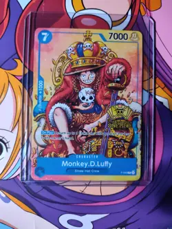 2024 Monkey.D.Luffy P-043 2nd Anniversary Stamped Promo One Piece Card NM - Image 1