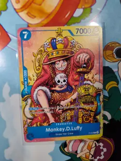 2024 Monkey.D.Luffy P-043 2nd Anniversary Stamped Promo One Piece Card NM - Image 2
