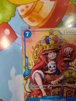 2024 Monkey.D.Luffy P-043 2nd Anniversary Stamped Promo One Piece Card NM - Image 3