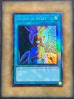 Yugioh Change of Heart RA01-EN050 Prismatic Collector Rare 1st Ed NM - Image 1