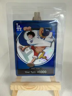 One Piece X Dodgers Promo Card Monkey D. Luffy 2026 DON!! Card +1000 Bandai - Image 1