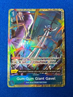 One Piece CCG - Gum-Gum Giant Gavel OP03-055 (Premium Bandai Alternate Art) - Image 1