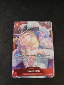 Pre-Errata CAVENDISH OP01-008 ALT ART BOX TOPPER ROMANCE DAWN NM ONE PIECE TCG - Image 1