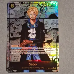 Bandai One Piece CCG Sabo OP13-120 Secret Rare Alt Art Foil EN - Image 1