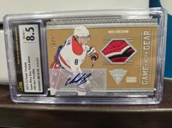 ALEX OVECHKIN 2011-12 Panini Titanium Game-Worn Gear 12/15 AUTO PATCH CSG 8.5 - Image 2