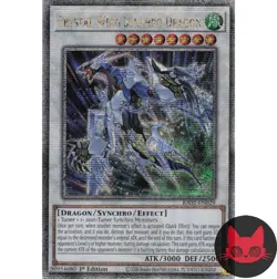 Yugioh Crystal Wing Synchro Dragon RA02-EN029 QC Secret Rare 1st Edition NM - Image 1