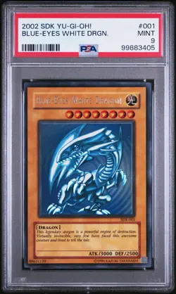 Yu-Gi-Oh 2002 Blue-Eyes White Dragon SDK-001 Ultra Rare Psa 9 Mint - Image 1