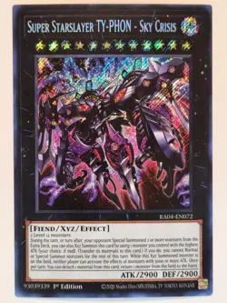 Super Starslayer TY-PHON - Sky Crisis (Secret Rare) RA04-EN072 YuGiOh 1st Ed NM - Image 1