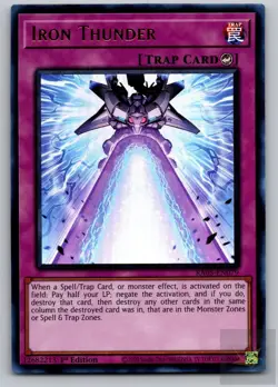 Iron Thunder (Ultra Rare) RA05-EN079 Ultra Rare Rarity Collection 5 Yu-Gi-Oh NM - Image 1