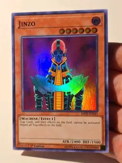 Yugioh Jinzo Super Rare MYFI 1st Edition LP - Image 3