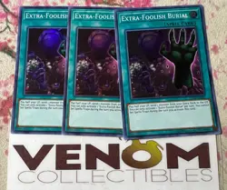 3x (M/NM) - Extra-Foolish Burial - SOFU-EN065 - Super Rare - Unlimited YuGiOh - Image 1