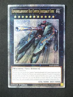 Superdreadnought Rail Cannon Juggernaut Liebe RA03 Quart Cent - 1st Yugioh Card - Image 1