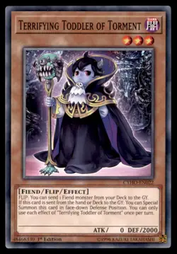 Yu Gi Oh! Terrifying Toddler of Torment CYHO EN022 CYHO 1st Edition Regular - Image 1