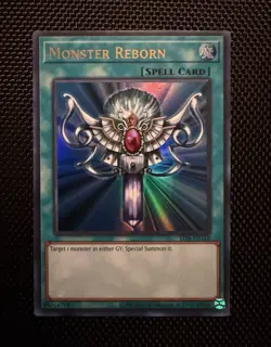 Yu-Gi-Oh! TCG Konami Monster Reborn LOB-EN118 Ultra Rare Unlimited Holo - Image 1