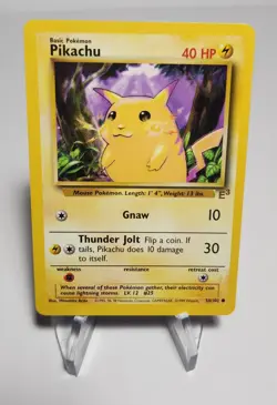 Pokemon TCG - Pikachu (Yellow Cheeks E3 Stamp) - 58/102 Base Set - Near Mint - Image 1