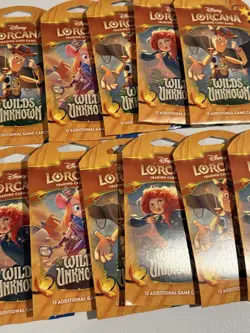 LOT OF 11 Disney Lorcana Wilds Unknown Sleeved Booster Pack SEALED NEW - Image 4